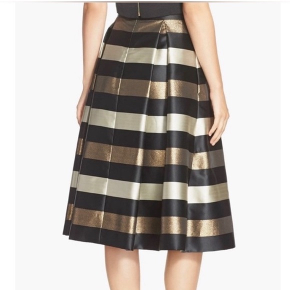 NEW Eliza J Metallic Stripe Skirt - Picture 2 of 7
